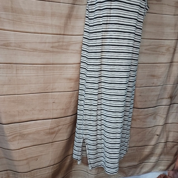 Universal Thread Target dress sleeveless midi stripes cream charcoal gray L - Picture 3 of 7